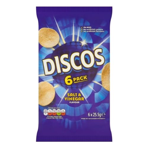 DISCOS SALT & VINEGAR CRISPS 6PK 25.5G
