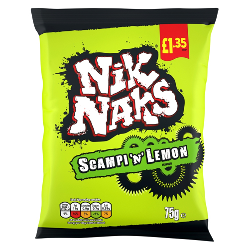 NIK NAKS SCAMPI &LEMON PMP £1.35 75G