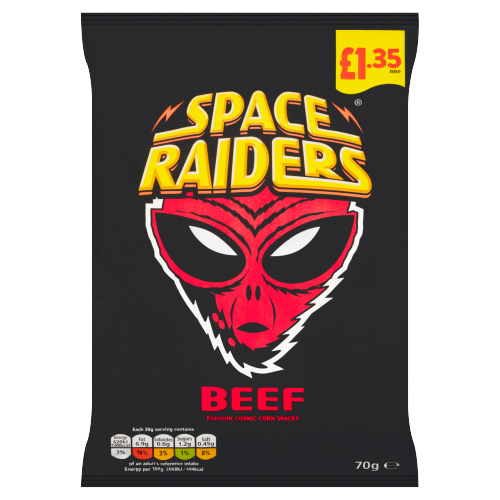 SPACE RAIDERS BEEF PMP £1.35 70G