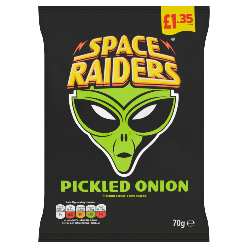 SPACE RAIDERS PICKLE ONION PMP £1.35 70G