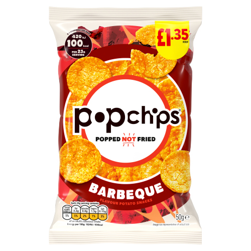 POPCHIPS BBQ PMP £1.35 50G