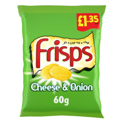 FRISPS CHEESE & ONION CRISPS PMP £1.35 60G
