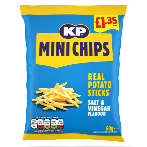 KP MINICHIPS SALT & VINEGAR PMP £1.35 60G