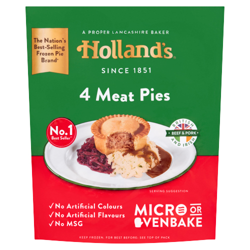HOLLANDS 4 MEAT PIES 4PK