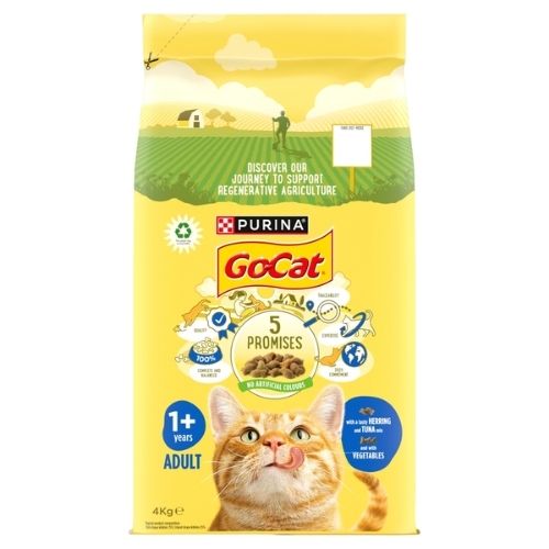 GO-CAT WITH HERRING AND TUNA MIX WITH VEGETABLES DRY CAT FOOD 4KG