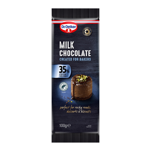 DR.OETKER MILK CHOCOLATE 35% BAR 100G