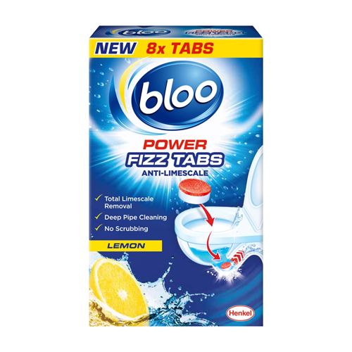 BLOO POWER FIZZ TABS ANTI-LIMESCALE LEMON 8 X 25G (200G)