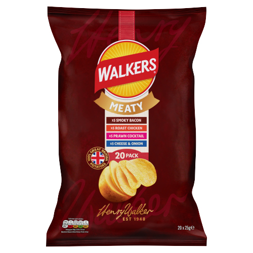 WALKERS MEATY 20PK 25G