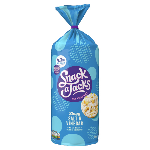 SNACK A JACKS SALT & VINEGAR RICE CAKES 117G