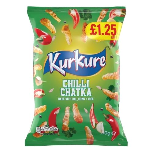 KURKURE CHILLI CHATKA SHARING SNACKS PMP £1.25 80G