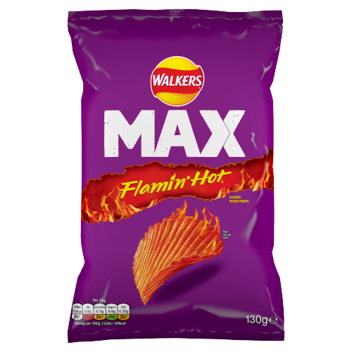 WALKERS MAX EXTRA FLAMIN' HOT BAG 130G