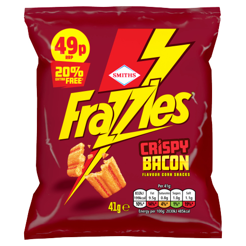 SMITH'S FRAZZLES BACON CRISPS PMP 49P 41G