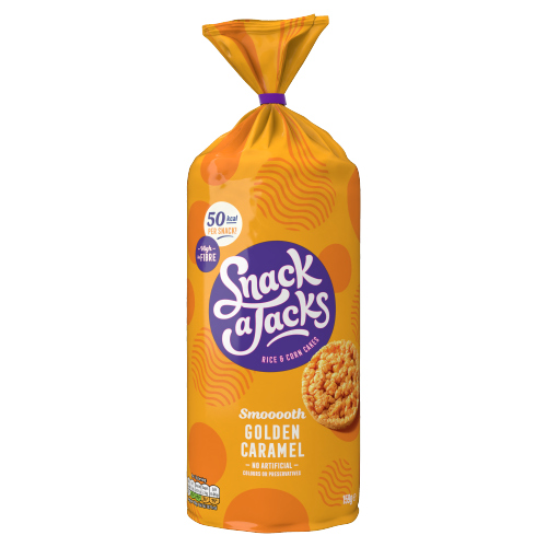 SNACK A JACKS CARAMEL JUMBO RICE CAKES NHFSS 159G