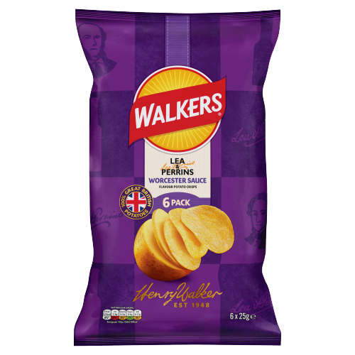 WALKERS LEA & PERRINS WORCESTER SAUCE 6PK 25G