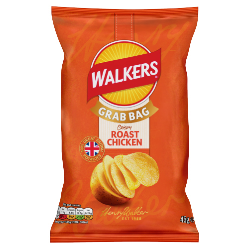 WALKERS ROAST CHICKEN CRISPS NHFSS 45G