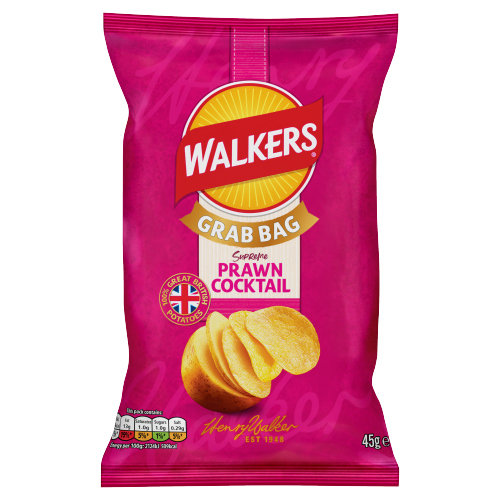 WALKERS CRISPS PRAWN COCKTAIL NHFSS 45G