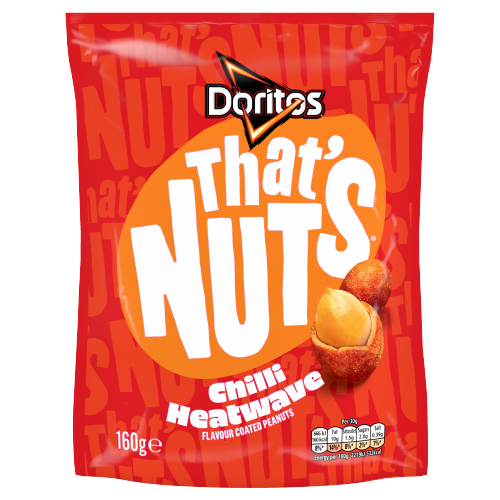 THAT’S NUTS DORITOS CHILLI HEATWAVE SHARING COATED PEANUTS 160G