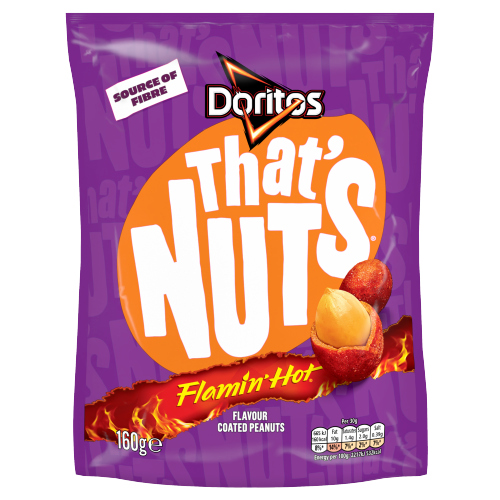 THAT’S NUTS DORITOS FLAMIN’ HOT SHARING COATED PEANUTS 160G
