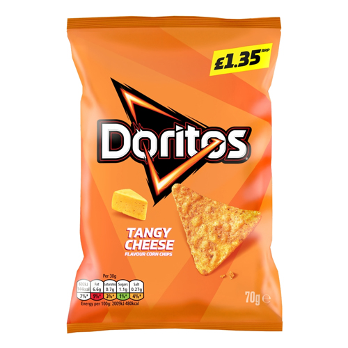 DORITOS TANGY CHEESE PMP £1.35 70G