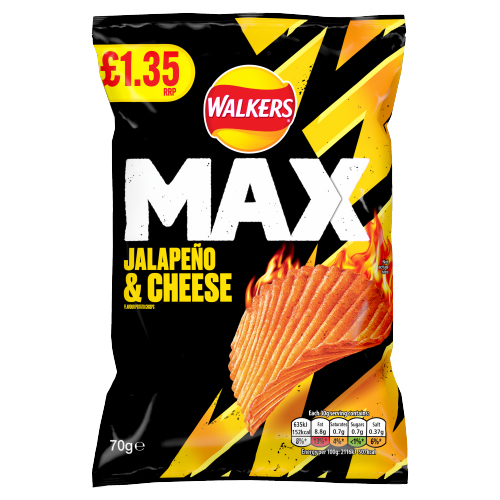 WALKERS MAX PIZZA HUT PEPPERONI FEAST PMP £1.35 70G