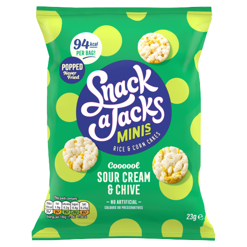 SNACK A JACKS SOUR CREAM & CHIVE RICE CAKES 23G
