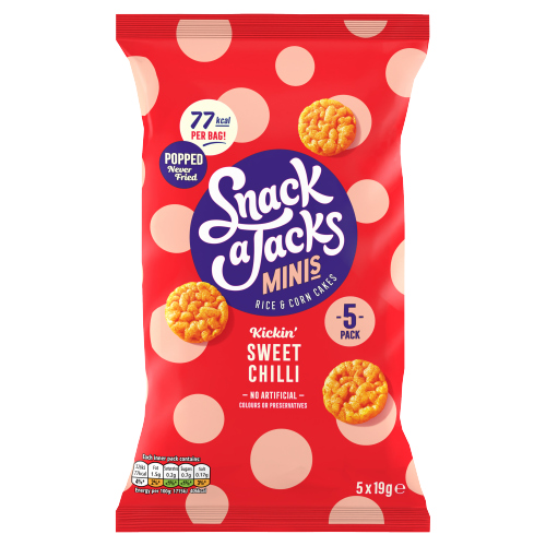 SNACK A JACKS SWEET CHILLI RICE CAKES 5PK 19G