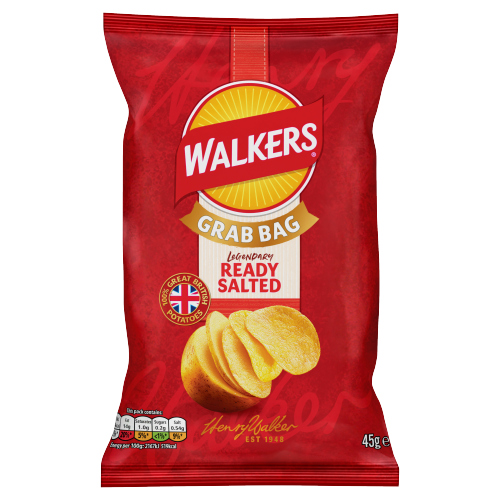 WALKERS READY SALTED CRISPS 45G