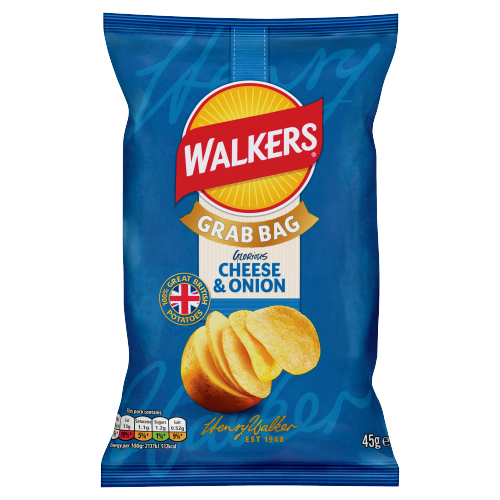 WALKERS CHEESE & ONION CRISPS 45G