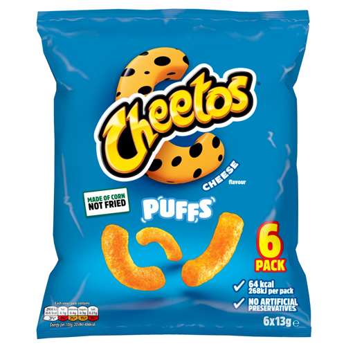 CHEETOS PUFFS CHEESE SNACKS 6PK 13G