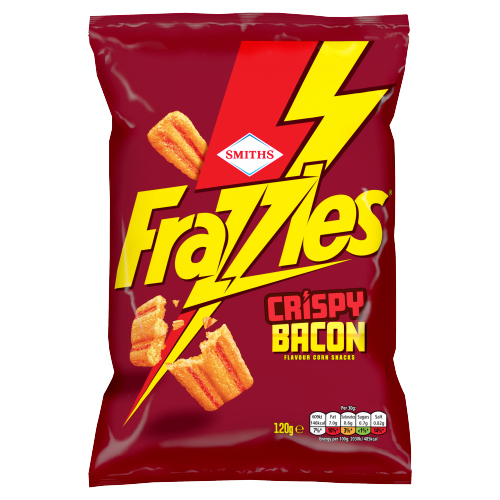 SMITH'S FRAZZLES CRISPY BACON SHARING SNACKS 120G