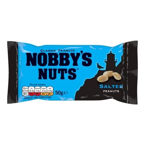 NOBBY'S NUTS CLASSIC SALTED PEANUTS 24PK 50G