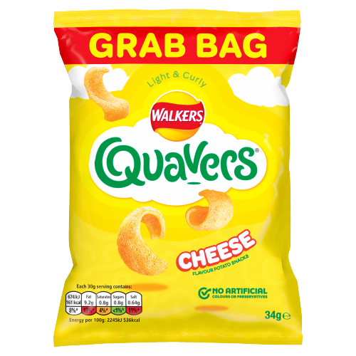 WALKERS QUAVERS CHEESE SNACKS 34G