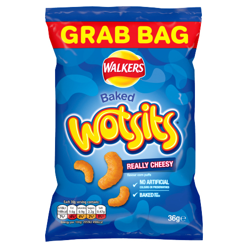 WALKERS WOTSITS REALLY CHEESY SNACKS 36G