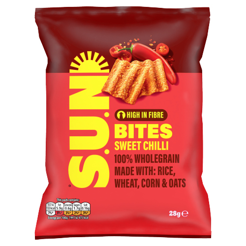 SUNBITES SUN RIPENED SWEET CHILLI SNACKS 28G