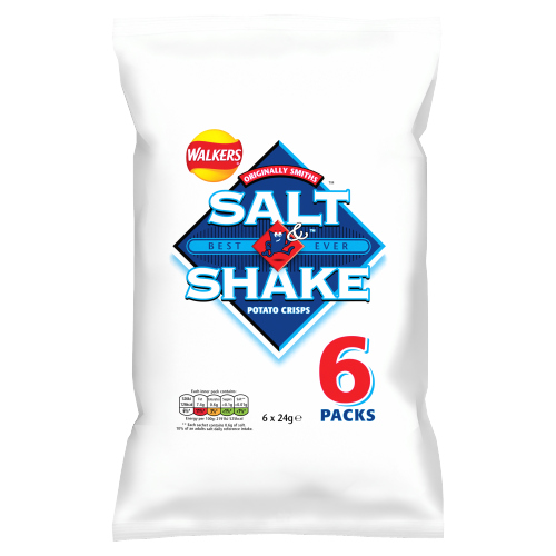 WALKERS SALT & SHAKE CRISPS 6PK 24G