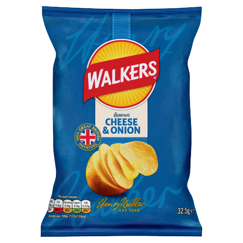 WALKERS CHEESE & ONION CRISPS 32.5G