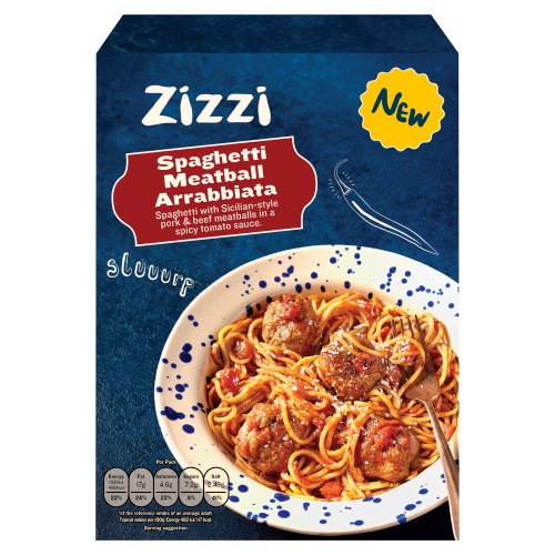 ZIZZI SPAGHETTI MEATBALL ARRABBIATA 400G