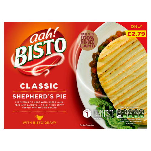 BISTO CLASSIC SHEPHERD'S PIE PMP £2.79 375G
