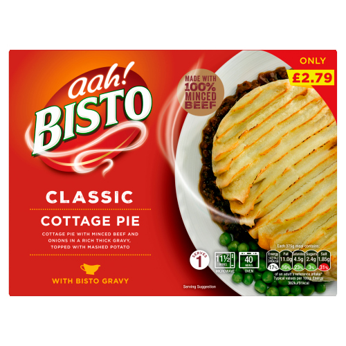 BISTO CLASSIC COTTAGE PIE PMP £2.79 375G