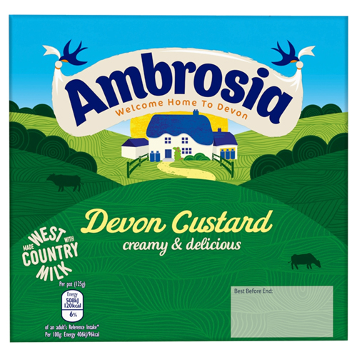 AMBROSIA CUSTARD POTS 4 X 125G (500G)