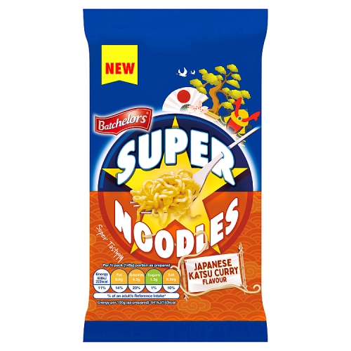 BATCHELORS SUPER NOODLES JAPANESE KATSU CURRY INSTANT NOODLE BLOCK 8X 90G