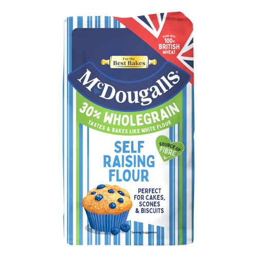 MCDOUGALLS SELF RAISING FLOUR WHITE & WHOLEGRAIN 1KG