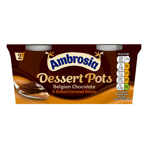 AMBROSIA DESSERT SALTED CARAMEL TWIN 110G
