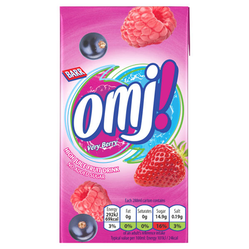 OMJ VERY BERRY STILL FRUIT DRINK 288ML