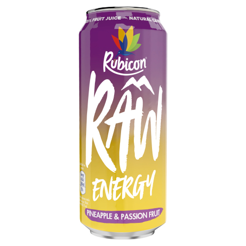 RUBICON RAW ENERGY PINEAPPLE PASSION FRUIT 500ML