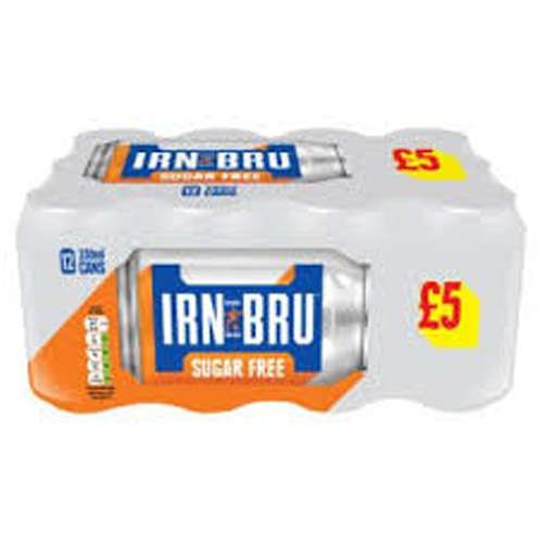 IRN-BRU SUGAR FREE PMP £5.00 12PK 330ML