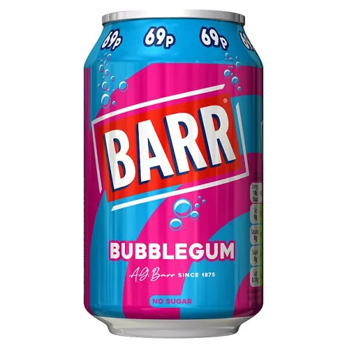 BARR BUBBLEGUM PMP 69P 330ML