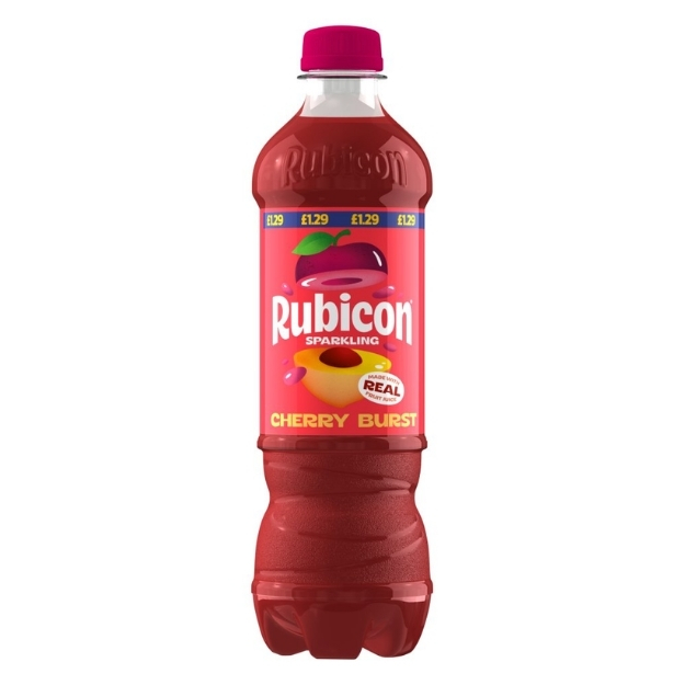RUBICON SPARKLING CHERRY BURST PET PMP £1.29 500ML
