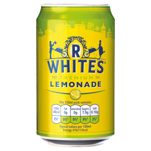 R WHITE'S LEMONADE CAN 330ML