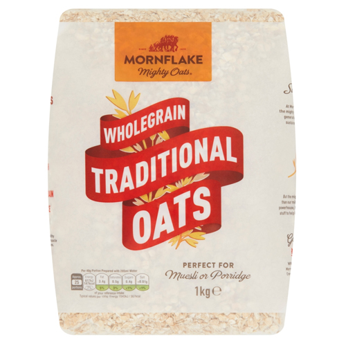MORNFLAKE MIGHTY OATS WHOLEGRAIN TRADITIONAL OATS 1KG